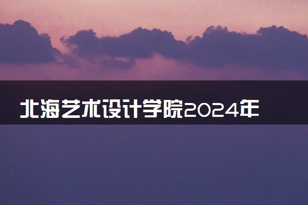 北海艺术设计学院2024年录取分数线 各专业录取最低分及位次