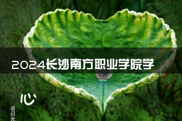 2024长沙南方职业学院学费多少钱一年 各专业收费标准