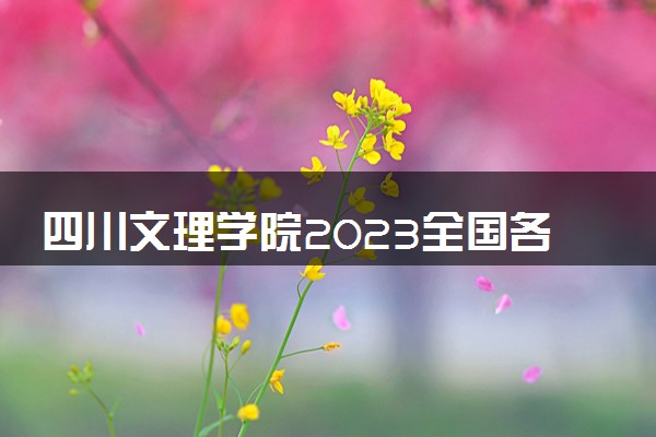 四川文理学院2023全国各省录取分数线及最低位次 高考多少分能上