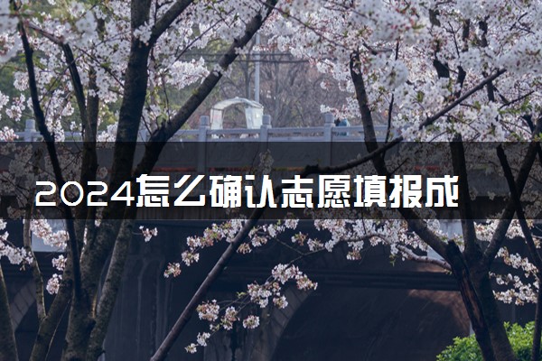 2024怎么确认志愿填报成功 有什么技巧