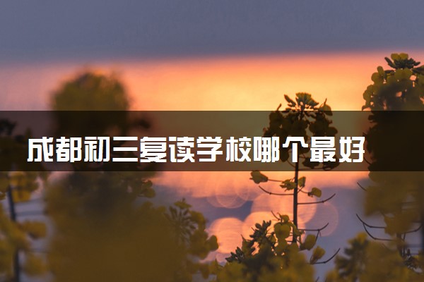 成都初三复读学校哪个最好