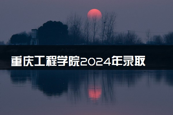 重庆工程学院2024年录取分数线 各专业录取最低分及位次