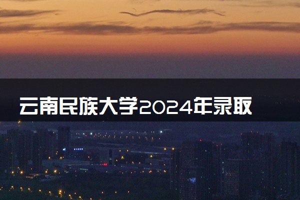 云南民族大学2024年录取分数线 各专业录取最低分及位次