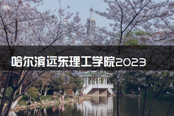 哈尔滨远东理工学院2023全国各省录取分数线及最低位次 高考多少分能上
