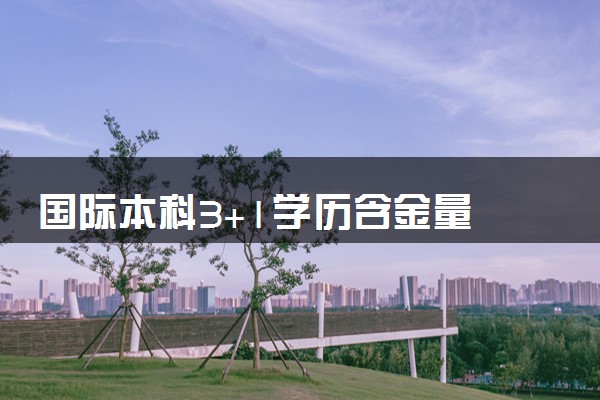 国际本科3+1学历含金量 值不值得读