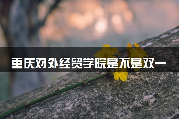重庆对外经贸学院是不是双一流大学 是名校吗评价怎么样好不好