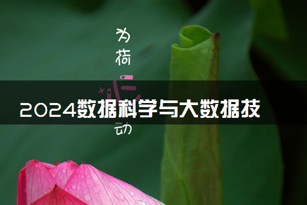 2024数据科学与大数据技术专业就业前景及就业方向最新