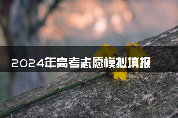 2024年高考志愿模拟填报流程 应该如何报考