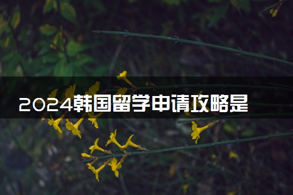 2024韩国留学申请攻略是什么 费用多少钱