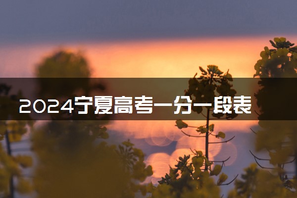 2024宁夏高考一分一段表汇总 查询位次排名【理科+文科】
