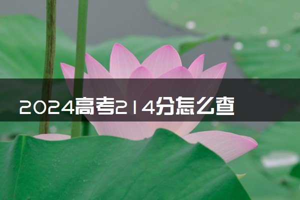 2024高考214分怎么查高校分数线 可以报考的大学有哪些