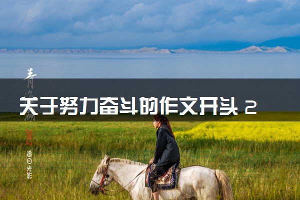 关于努力奋斗的作文开头 2024高考作文必备金句