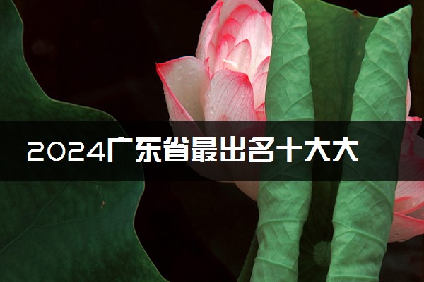 2024广东省最出名十大大学 实力强的好院校推荐