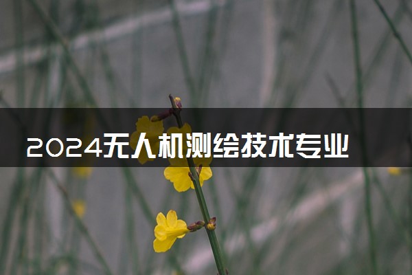 2024无人机测绘技术专业主要学什么课程 就业前景及方向有哪些