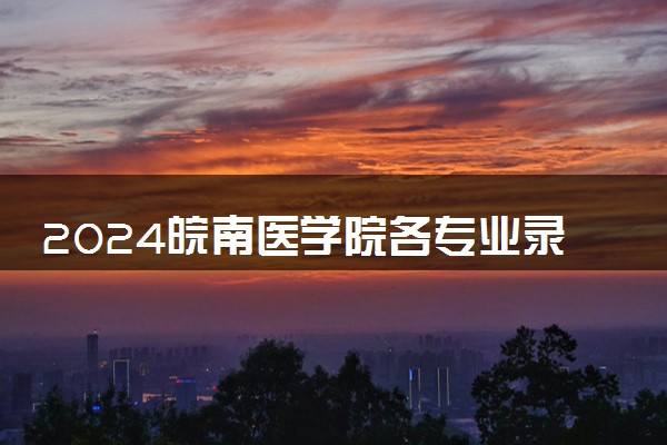 2024皖南医学院各专业录取分数线及位次 各省录取最低分是多少