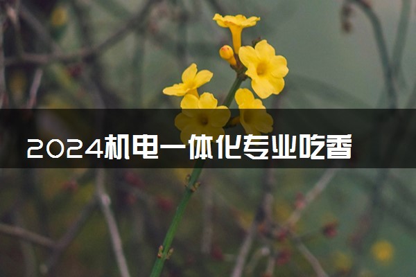 2024机电一体化专业吃香吗 就业方向有什么