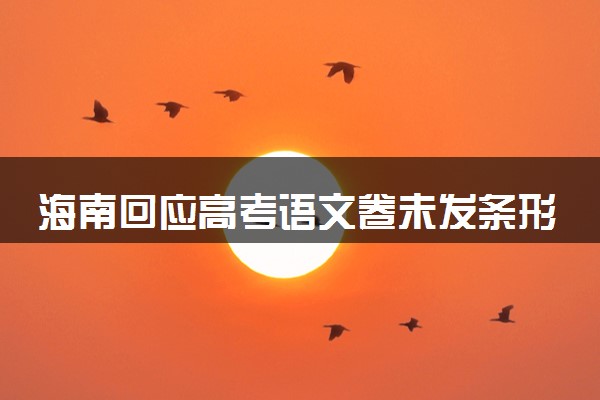 海南回应高考语文卷未发条形码：不影响成绩判定