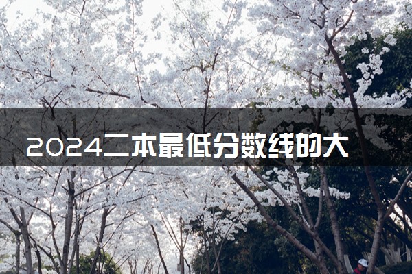 2024二本最低分数线的大学 哪些二本分数低好考