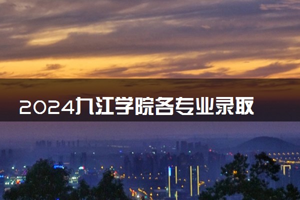 2024九江学院各专业录取分数线及位次 各省录取最低分是多少