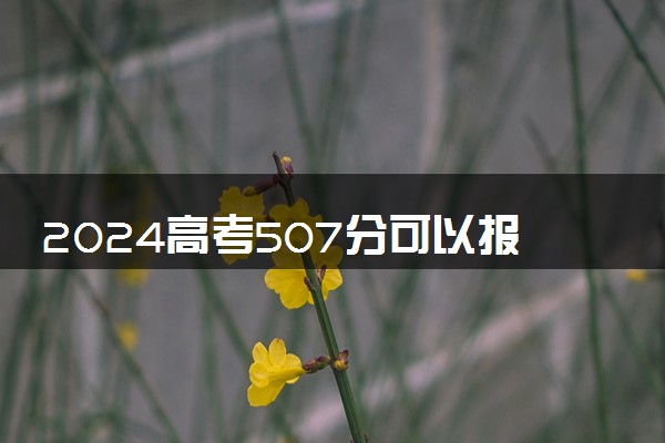 2024高考507分可以报哪些大学 507分左右能上的院校名单