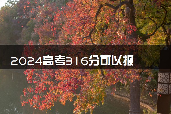 2024高考316分可以报哪些大学 316分左右能上的院校名单