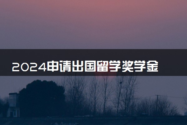 2024申请出国留学奖学金和补贴 详细流程