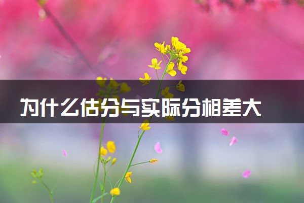 为什么估分与实际分相差大 如何正确估算高考分数