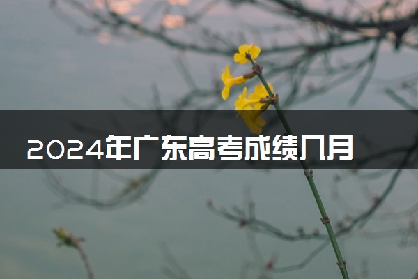 2024年广东高考成绩几月几号公布 几点出分
