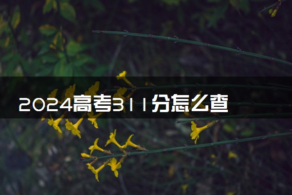 2024高考311分怎么查高校分数线 可以报考的大学有哪些