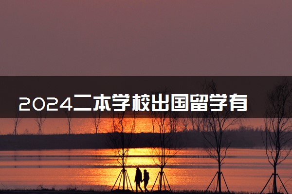 2024二本学校出国留学有哪些途径呢 有什么优势