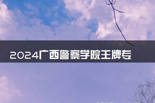 2024广西警察学院王牌专业有哪些 最好的专业是什么