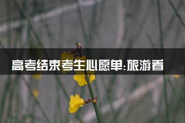 高考结束考生心愿单:旅游看演唱会 去看看世界
