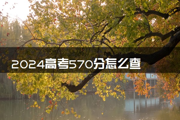 2024高考570分怎么查高校分数线 可以报考的大学有哪些