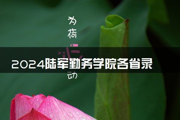 2024陆军勤务学院各省录取分数线及最低位次 附历年录取分数线