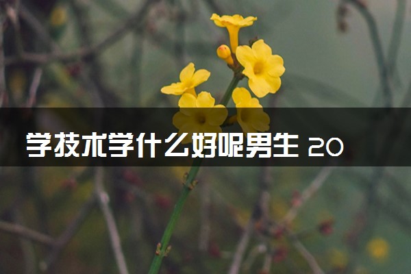 学技术学什么好呢男生 2024哪些最吃香