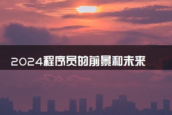 2024程序员的前景和未来 发展好不好