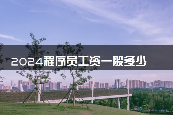2024程序员工资一般多少 收入高不高