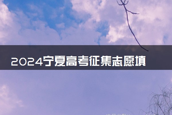2024宁夏高考征集志愿填报时间及网址入口 具体填报流程