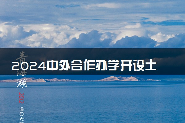 2024中外合作办学开设土地资源管理专业的学校有什么