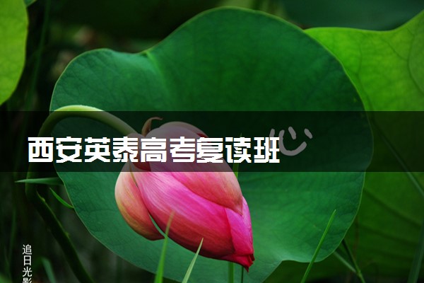 西安英泰高考复读班