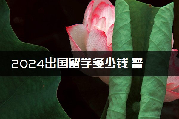 2024出国留学多少钱 普通工薪家庭可以选择留学吗
