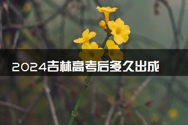 2024吉林高考后多久出成绩 具体查分时间几点钟