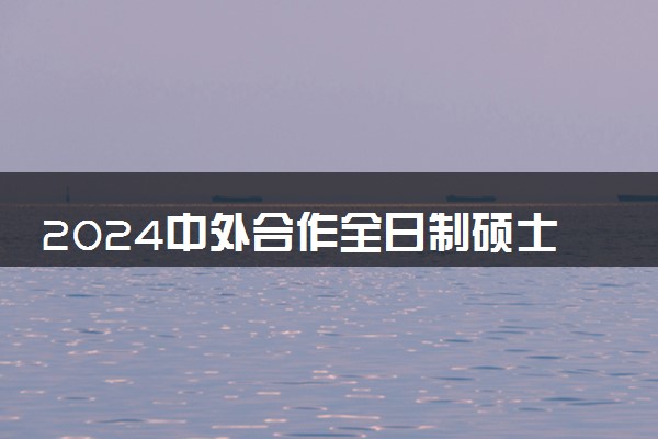 2024中外合作全日制硕士国家承认吗 含金量高吗
