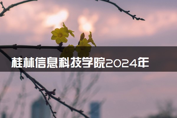 桂林信息科技学院2024年学费多少钱 一年各专业收费标准