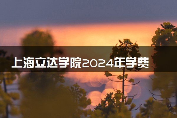 上海立达学院2024年学费多少钱 一年各专业收费标准