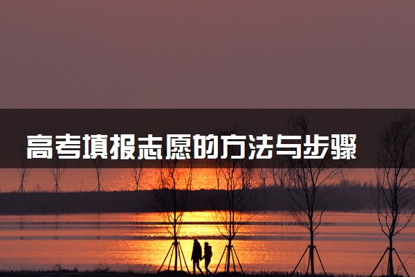 高考填报志愿的方法与步骤 2024志愿填报技巧