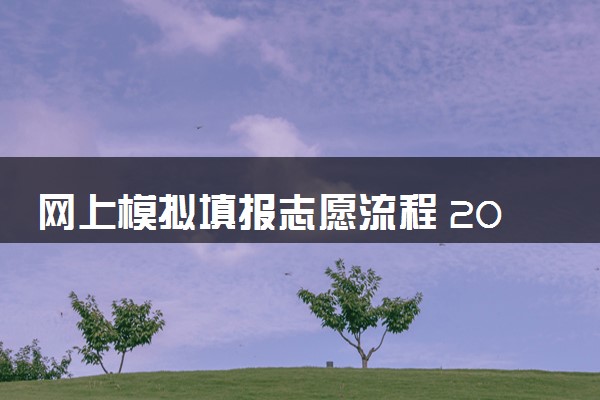 网上模拟填报志愿流程 2024模拟志愿可以不填吗