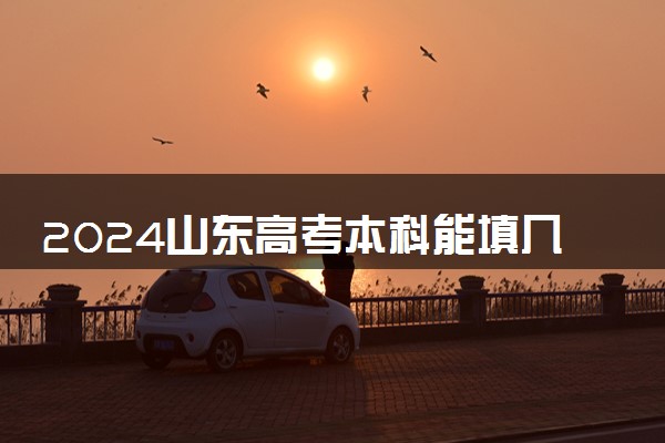 2024山东高考本科能填几个志愿 可以报几个学校和专业