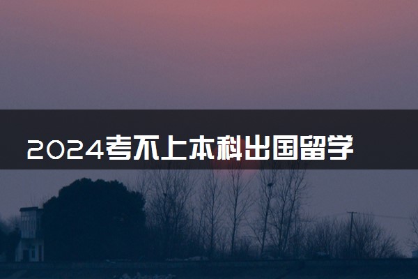 2024考不上本科出国留学能去哪些国家