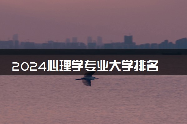 2024心理学专业大学排名 哪些院校办学能力强值得读